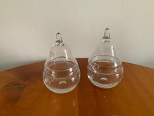 Vintage 2 x Glasdose mit Deckel Birnenform Marmelade Deko Bonbons Vorrat