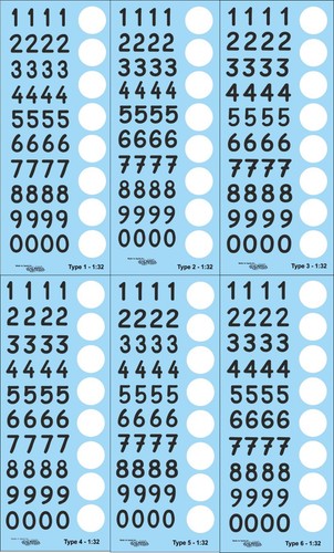 Decals numbers targa florio - numbers,