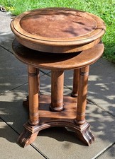 ANTIKER EDLER Klavierhocker Gründerzeit/Jugendstil Nussbaumholz?