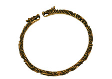 Wikinger Armreif Bronze Drache Armschmuck Filigran Armspange Drachenkopf