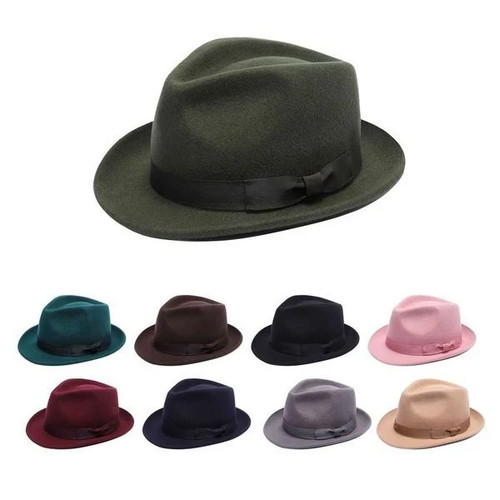Wolle trilby hut knautschbar - trilby,