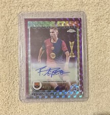Fermin Lopez Auto /75 Future Stars UCC Topps Chrome 2024-25 Barcelona Wonderkid