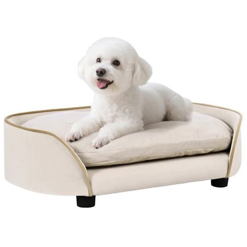 Pawhut sofa hund - hund, beige