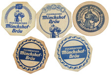 5 alte Bierdeckel Kulmbacher
