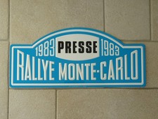 Plakette TROPHÄE RALLYE MONTE CARLO Presse 1983 Autorennen