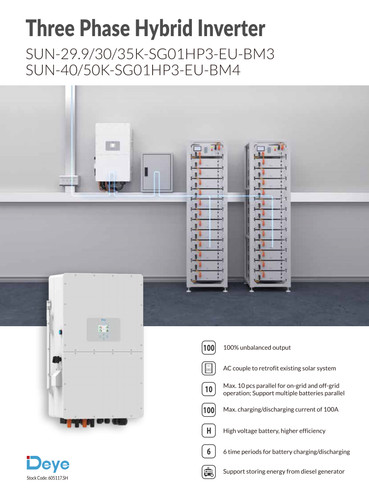 Deye sun 30kw hochvolt - sun,