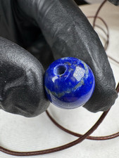 Handgefertigte Lapis Lazuli Lederkette Kette Natur Afghanistan