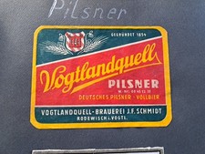 ☆☆Bieretikett Vogtlandquell Brauerei J.F. Schmidt Rodewisch☆☆ DDR ALB.
