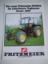 Fritzmeier Kabinen Prospekt für John-Deere-Traktoren, Trecker, Titelbild JD 1040