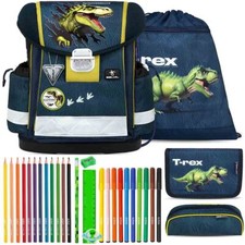 Belmil Schulranzen Set Classy King Dino Dinosaurier Raptor gefüllt Belmil Shop