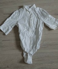 weißer Blusenbody, Bluse, Damen Body, Melrose, Größe 32, neu, kurz Arm 