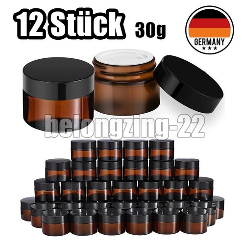 12x leer glastiegel braun - 12x,