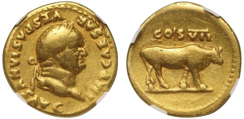 Vespasian gold aureus rom - gold,