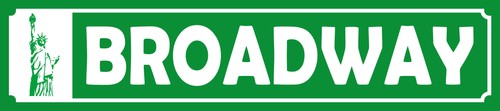 Blechschild 10x46 broadway - blechschild,
