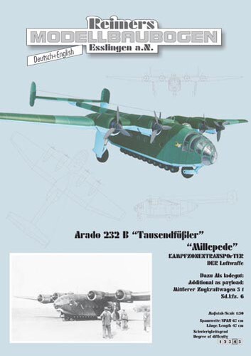 Kartonmodell arado 232 - arado, b