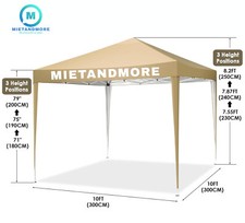 3x3m Pavillon in Khaki, Faltpavillon, Partyzelt, Festzelte Leihen / Mieten - 35