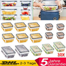 30x Frischhaltedosen Set Aufbewahrungsbox Vorratsdose Gefrier Behälter BPA-Frei