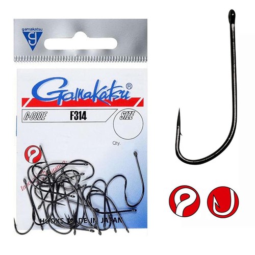 Gamakatsu f314 hooks - f314, black