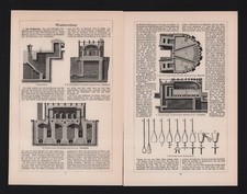 Lithograph 1928: Glass Making