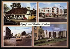 Ansichtskarte Berlin-Rudow, Wohnhäuser, Straßen, Gasthaus zum alten Krug 