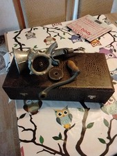 Fleischwolf manuell Zerkleinerer aus Aluminium Drehwolf Holzkurbel