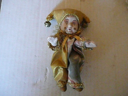 Porzellan puppe harlekin - puppe,