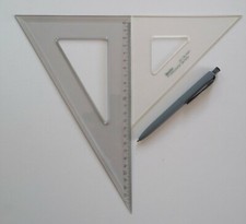 Set 2x TZ Geometrie Dreieck Tuschkante 30-45-60-90° NESTLER 6411, 6434 