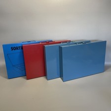 4x Sortimentskasten Sortier Box Kleinteilemagazin Werkzeugkofferset Metall #3
