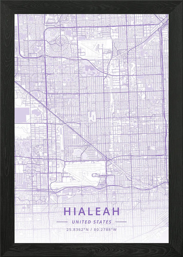 Hialeah usa gerahmtes wandbild - usa,