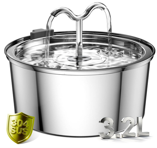Katzenbrunnen edelstahl 2l - edelstahl, 3,2l