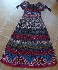 H. H. G. Maxikleid Sommerkleid Boho Ethno blau rot weiß etc. NP 39,90 €