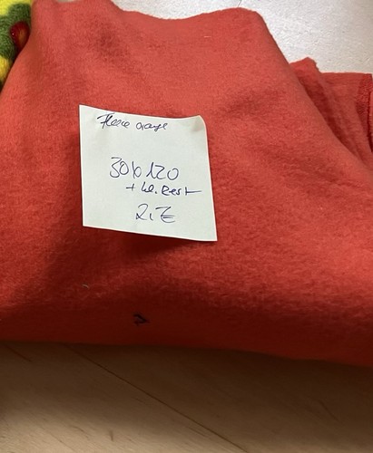 Stoff fleece orange 30 x - orange, *