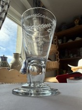 Antikes Glas Abrissglas um 1800 Luftkammer Dekor Antikglas