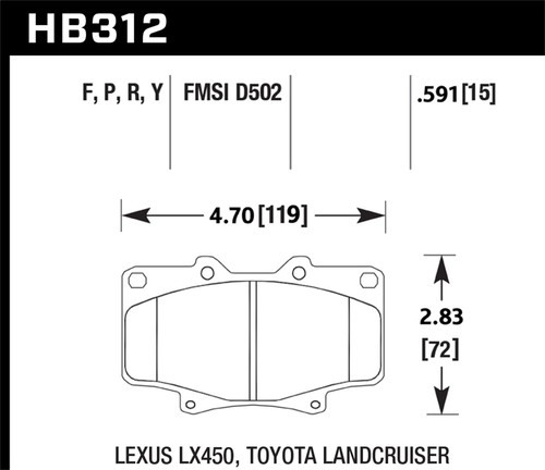 Hawk performance hb312y 591 - hawk,