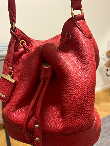 Dkny beuteltasche leder rot - dkny,