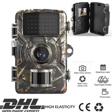 Wildkamera 12MP 1080P Video Jagdkamera Bewegungsmelder Nachtsicht DE