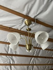 Kronleuchter Metall Ketten Glocken Glaslampe Hängelampe Hängeleuchte Deckenlampe