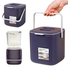 4L Biomülleimer für Küche mit Druckknopf-Deckel Abfalleimer Biomüll Komposteimer