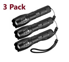 3 x Tactical 18650 Flashlight