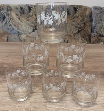 DDR 6 Whiskygläser mit Weinranken, Mehrzweckgläser mit Rechnung (unbenutzt)