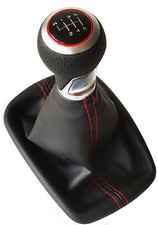 Passend für Seat Leon 1P 2005-2009  6 GANG LEDER SCHALTKNAUF - SCHALTSACK R1