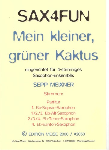 Noten saxophonquartett - noten:,