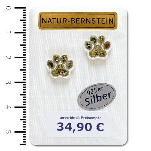 Natur bernstein ohrstecker - natur,