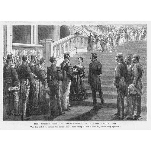 Queen victoria receiving king - queen,
