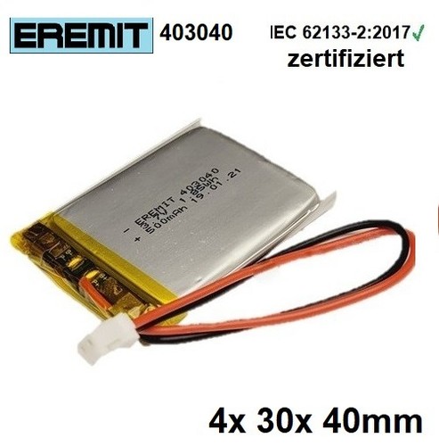 Eremit lipo akku 500mah - 3,7v,