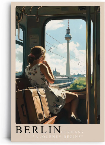 Wandbild auf leinwand berlin - wandbild,