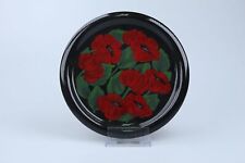 Kuchenteller Pfalzkeramik Mohn auf schwarz