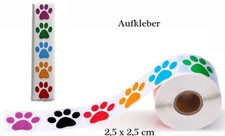 100 Aufkleber Tierpfoten
