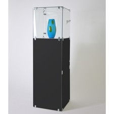 Juweliervitrine klein abschließbar Glasvitrine Exponatvitrine mit Sockel sw