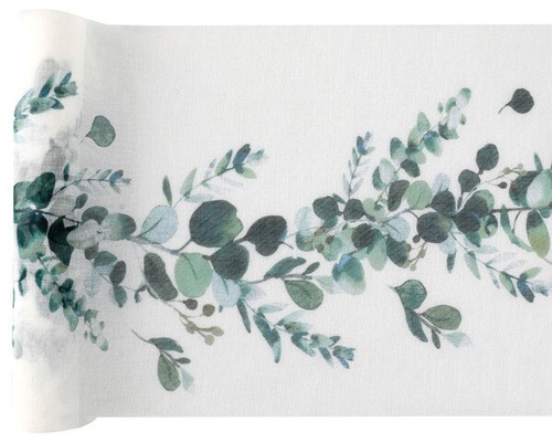 Voile tischläufer eukalyptus - voile-tischläufer,